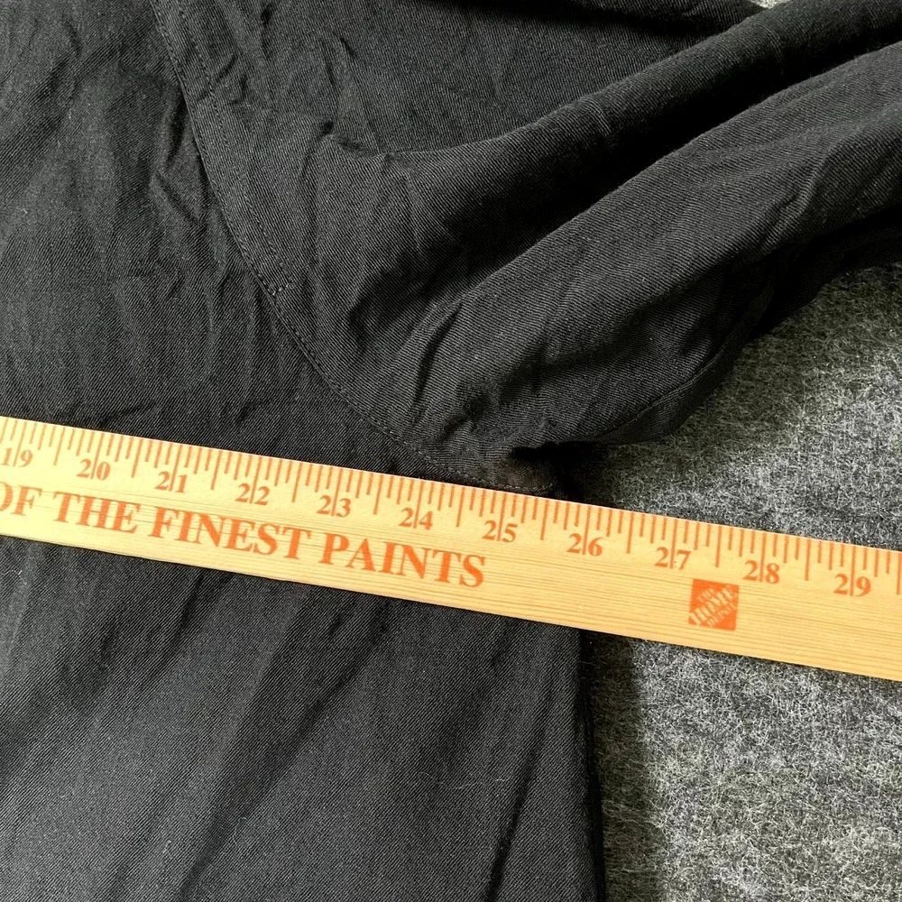 Vintage Made in USA London Fog Trench Coat Womens 14 Black Lined‎ Button